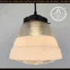 Retro 1970's Mid Century Glass Pendant Lighting -The Lamp Goods re