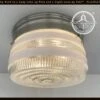 RETRO 1960's Antique DRUM Flush Mount Ceiling Light Brushed Nickel -The Lamp Goods retrodrum