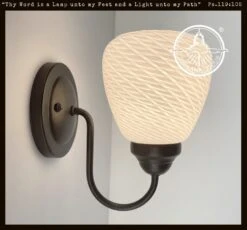 Modern 'Ribbon' 1970's Milk Glass WALL SCONCE Lighting