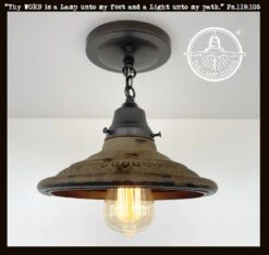Rustic Industrial Farmhouse Ceiling Light