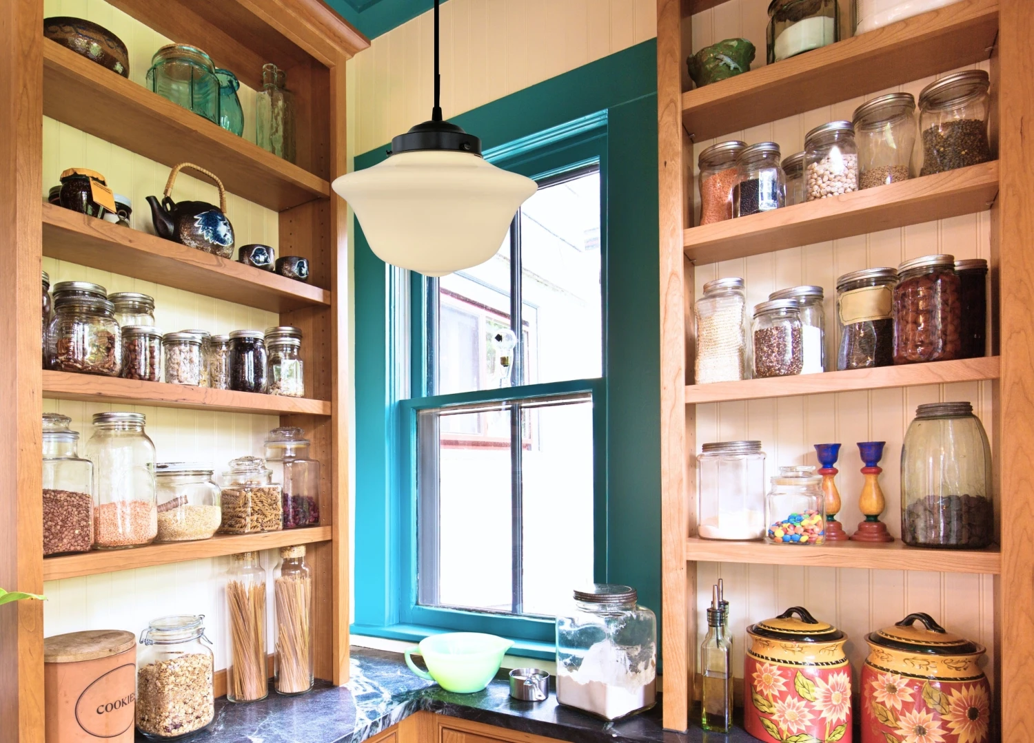 STYLISH MODERN SCHOOLHOUSE 1930s Globe Pendant Light 4 STYLISH MODERN SCHOOLHOUSE 1930s Globe Pendant Light - Image 2