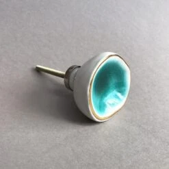 Sea Glass Knob - Turquoise(Sea Glass Turquoise Blue Cabinet Knobs And Pulls) -The Lamp Goods sea glass knob knobs and pulls drawer cabinet knobs and pulls sku 5