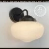 Modern Schoolhouse Sconce Wall Light -The Lamp Goods simplemilkglasswallsconcwe lighting