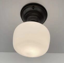 Simple Schoolhouse CEILING LIGHT Fixture Of Milk Glass 11 Simple Schoolhouse CEILING LIGHT Fixture Of Milk Glass -The Lamp Goods simpleschoolhouseceilinglightsemiflushsmallfixture 4 3717cf2d 11f1 42f8 b7cd 23845ed2037b