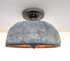 Rustic Metal Farmhouse Ceiling Light - Eight Sided 14 Rustic Metal Farmhouse Ceiling Light - Eight Sided -The Lamp Goods sixsidedbarnmetalceilinglightfixture 6