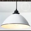 Large White Enamel Farmhouse Pendant Light -The Lamp Goods whiteenamelandblack