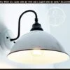 Large White Enamel Wall Sconce Light