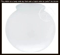 6" Milk Glass Replacement Globe