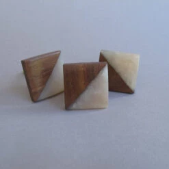 Boho Fusion Square Knob(Geo Square Knob) -The Lamp Goods wood square knob 1