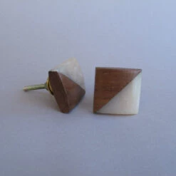 Boho Fusion Square Knob(Geo Square Knob) -The Lamp Goods wood square knob 2